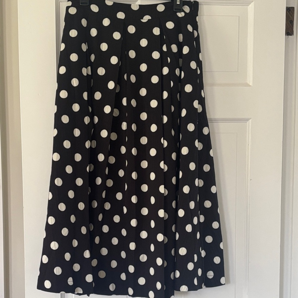 English Factory Black and White A-Line Skirt